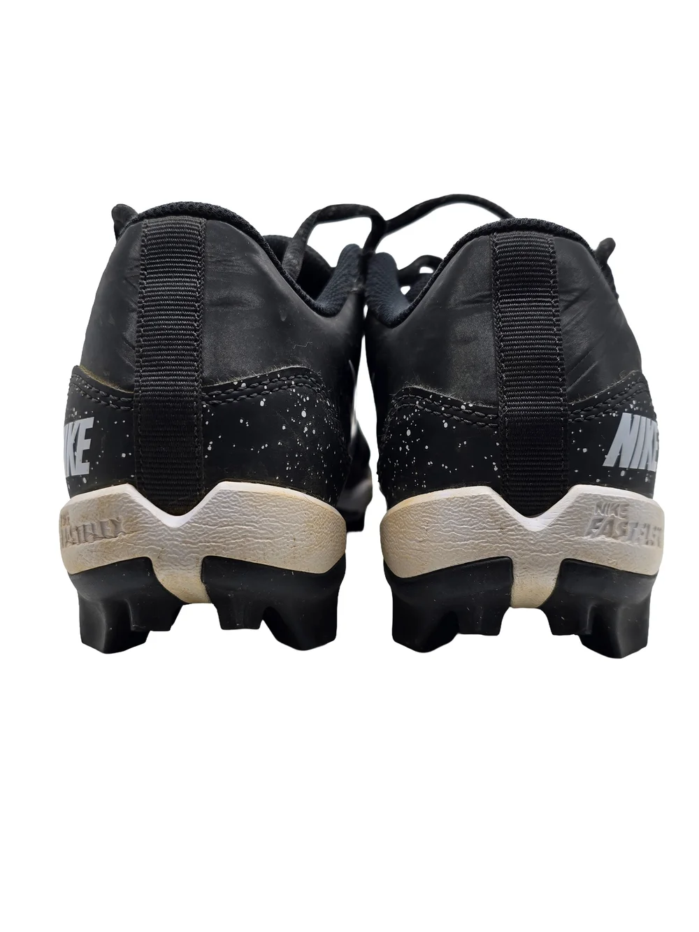 Nike Black & White Splatter Alpha Huarache Keystone Baseball Cleats Size 7